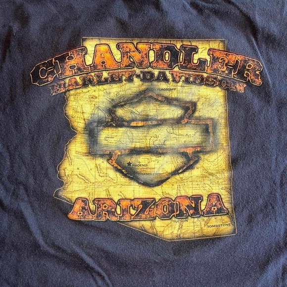 Y2K Harley Davidson black cotton t-shirt with eagle graphic  #biker #motorcycle - Picture 6 of 8